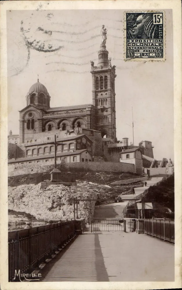 Notre-Dame de la Garde — Marselha — Édition Mireille - Frente