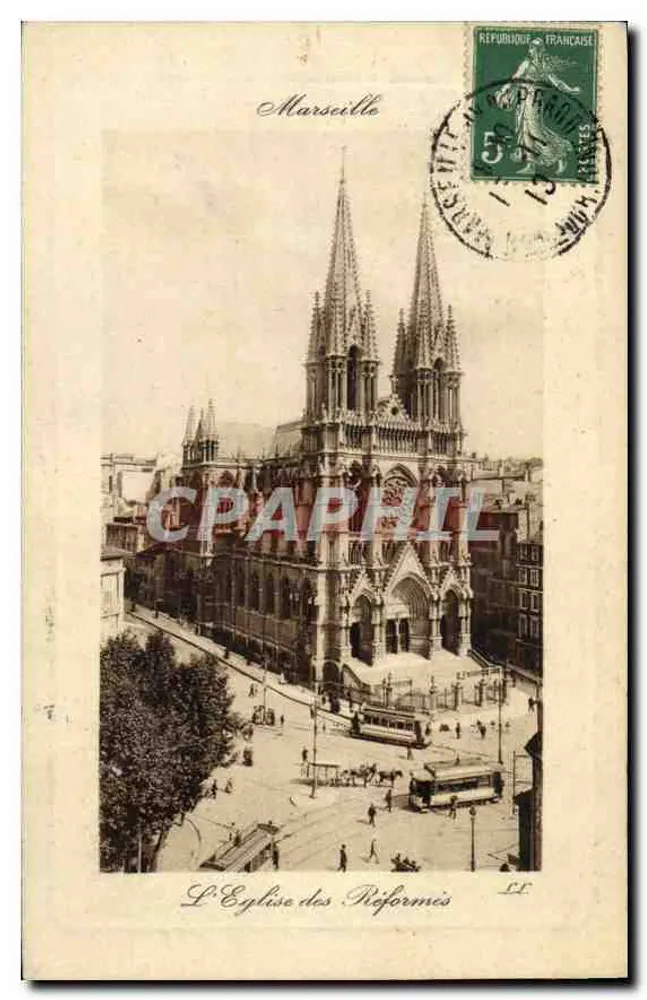 Marseille — A Igreja dos Reformados — editor não visível - Frente