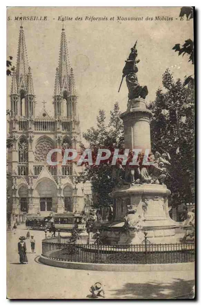 Marseille - Kirche der Reformierten und Denkmal der Mobiles - Verlag C. P. A. Phil - Vorderseite