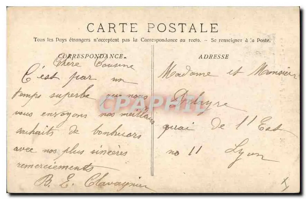 Marseille — Die Reformierten & das Denkmal der Mobiles — Phototyp E. Lacour - Rückseite