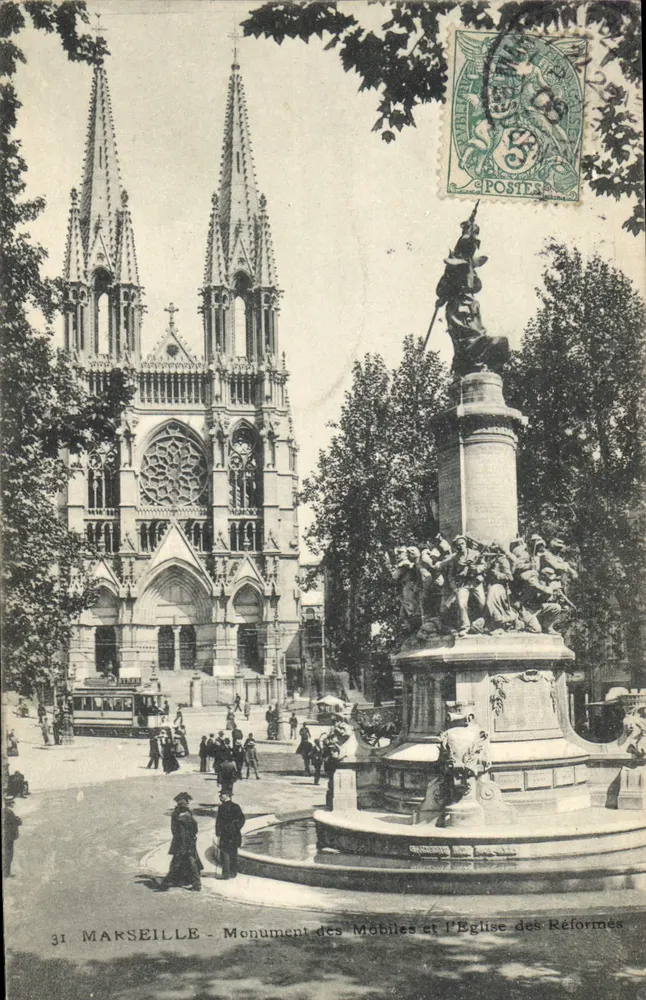 Marseille - Denkmal der Mobiles und die Kirche der Reformierten — Verlag: Atelier de Phototype Guerade - Vorderseite