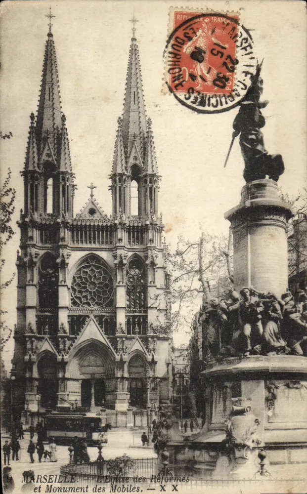 Marseille — Die Reformierte Kirche und Denkmal der Mobiles — X X - Vorderseite