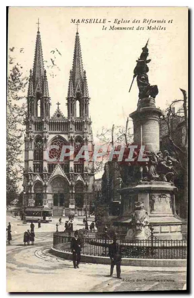 MARSEILLE - Kirche der Reformierten und Denkmal der Mobiles — Ausgabe der Nouvelles Galeries - Vorderseite