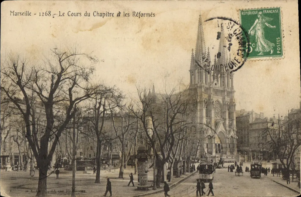 Marseille - Der Cours du Chapitre & die Réformés — Verlag J. E. Lartig, 13 rue Thiblaneau - Vorderseite