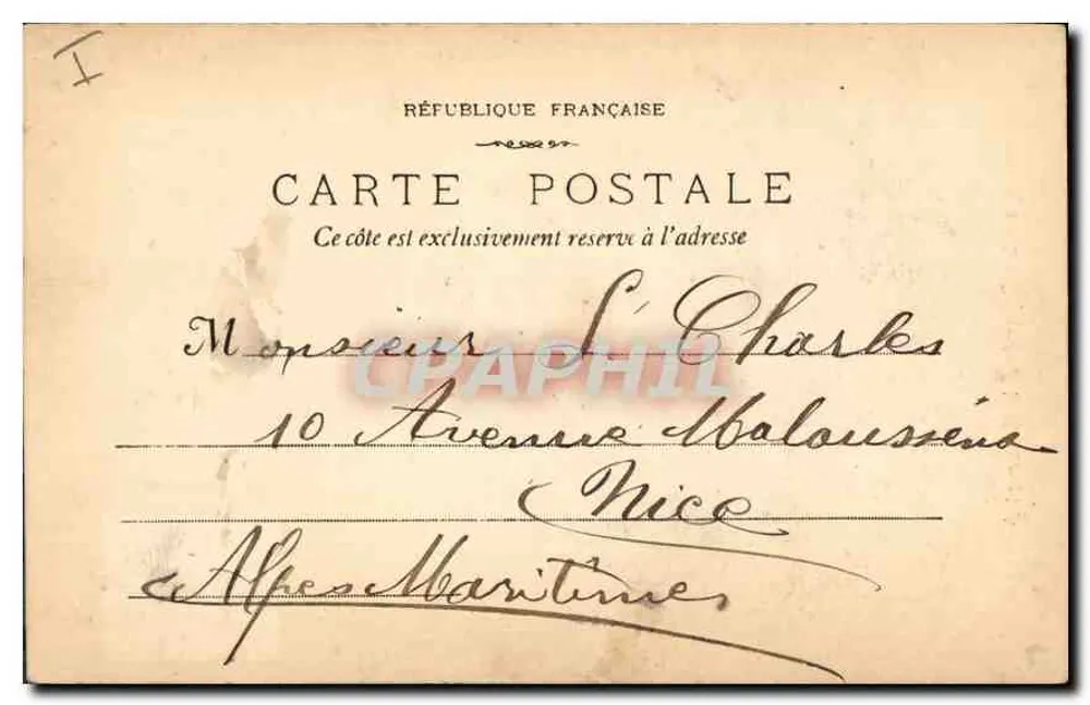 Marseille - Die Reformierten & das Denkmal der Mobiles — Phototypie E. Lacour, 10, rue Tubianan - Rückseite