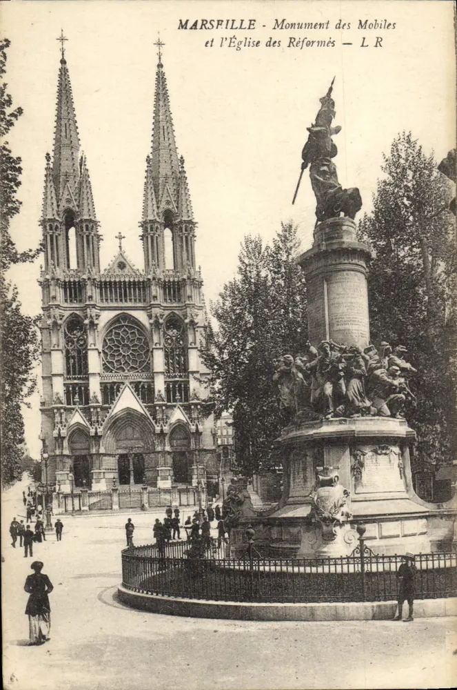 Marseille - Denkmal der Mobiles und die Kirche der Réformierten — L R - Vorderseite