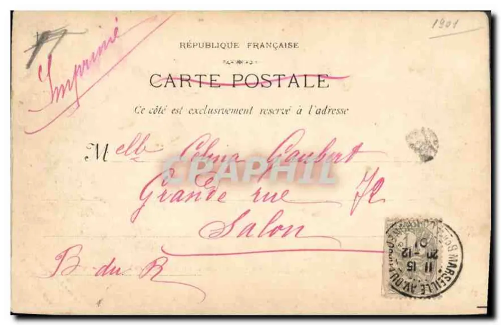 Marseille - A Corniche (A Ense do Profeta) — N. G. Editor, n°10 - Verso