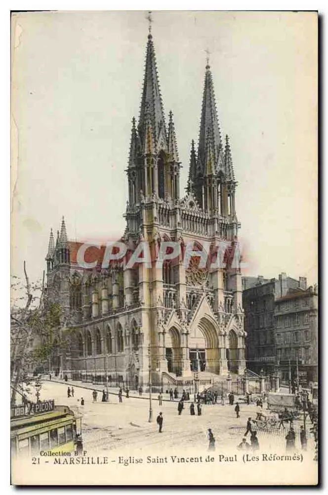 Marseille - Kirche Saint Vincent de Paul (Die Reformierten) — Collection B.P. n°21 — Verleger Pilon - Vorderseite
