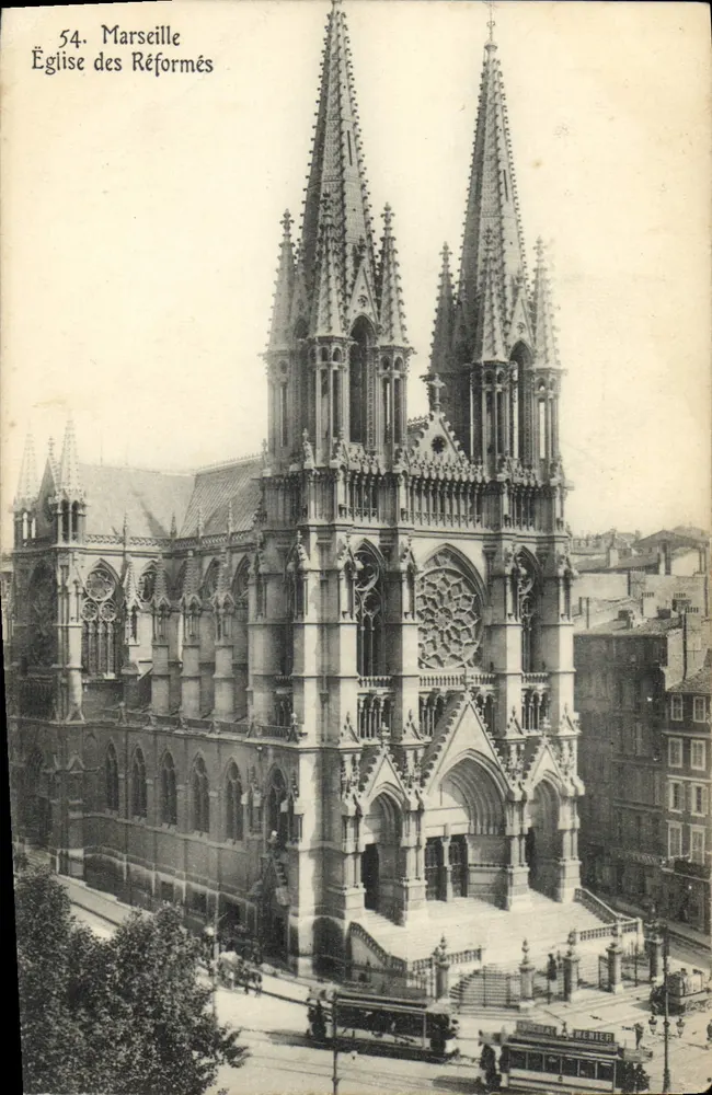 Marselha — Igreja dos Reformados — Editor A. Merlier, n°54 - Frente
