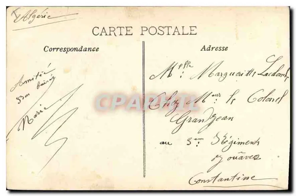 Marselha — Igreja dos Reformados — Editor A. Merlier, n°54 - Verso