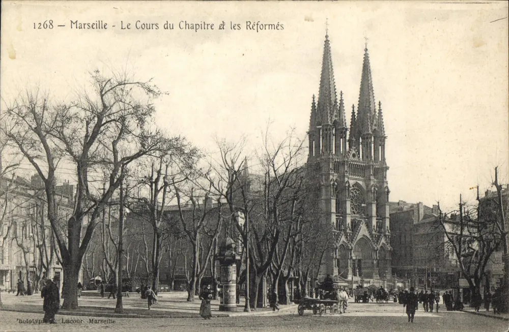 Marseille — Der Chapitre-Platz & die Reformierten — Phototypie Laccour, n°1268 - Vorderseite