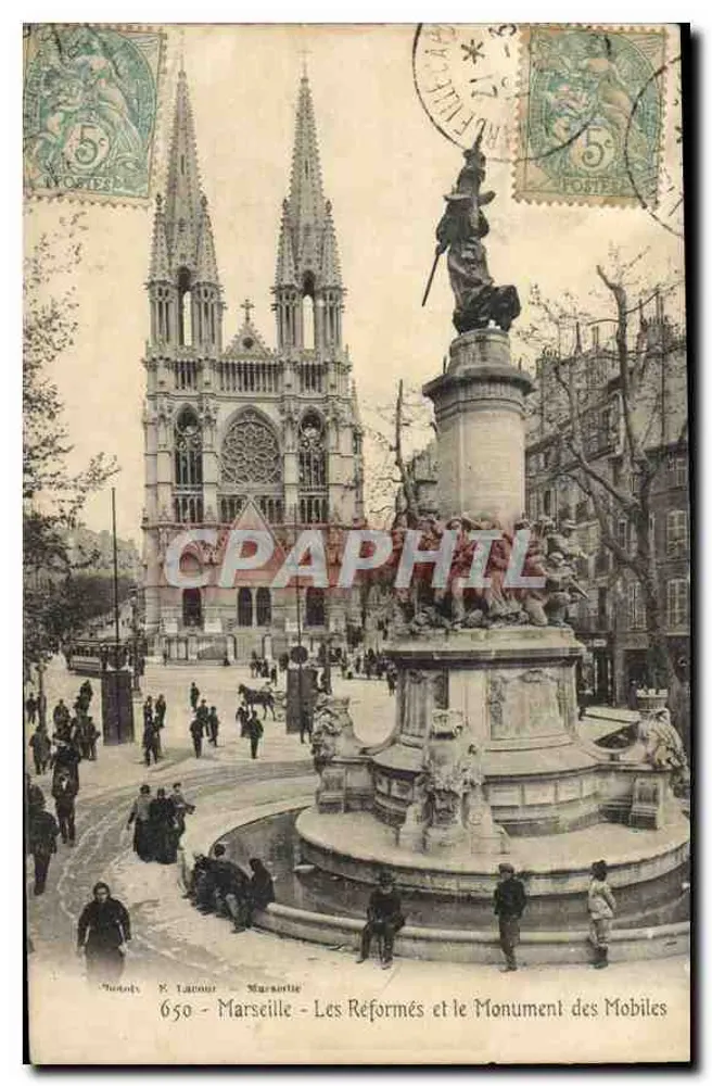 Marseille - Die Reformierten und das Denkmal der Mobiles — N. Lainour, Nr. 650 - Vorderseite