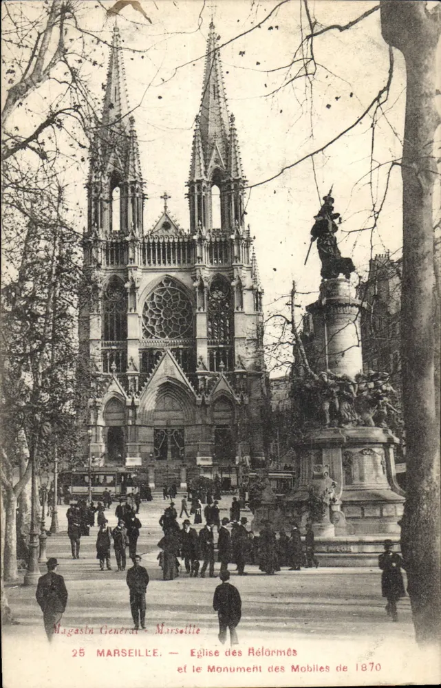 Marseille — Église des Réformés und der Monument des Mobiles von 1870 — Magasin Général - Marseille - Vorderseite