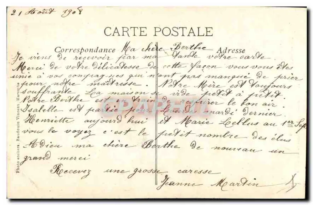 Marseille — Église des Réformés und der Monument des Mobiles von 1870 — Magasin Général - Marseille - Rückseite