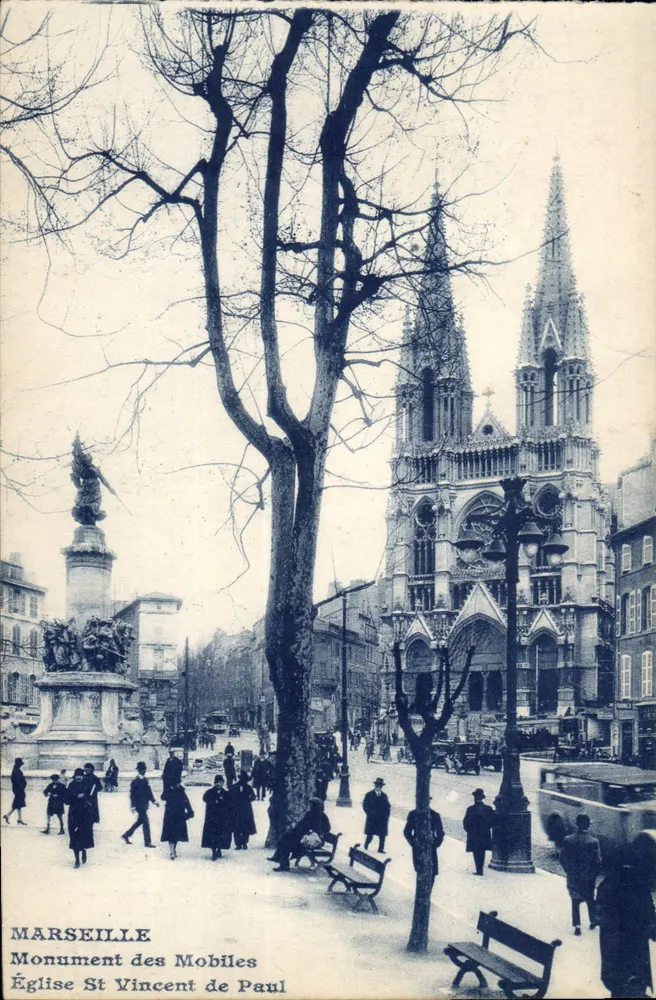 Marseille — Denkmal der Mobilien und Kirche Saint-Vincent-de-Paul — Verleger nicht sichtbar - Vorderseite
