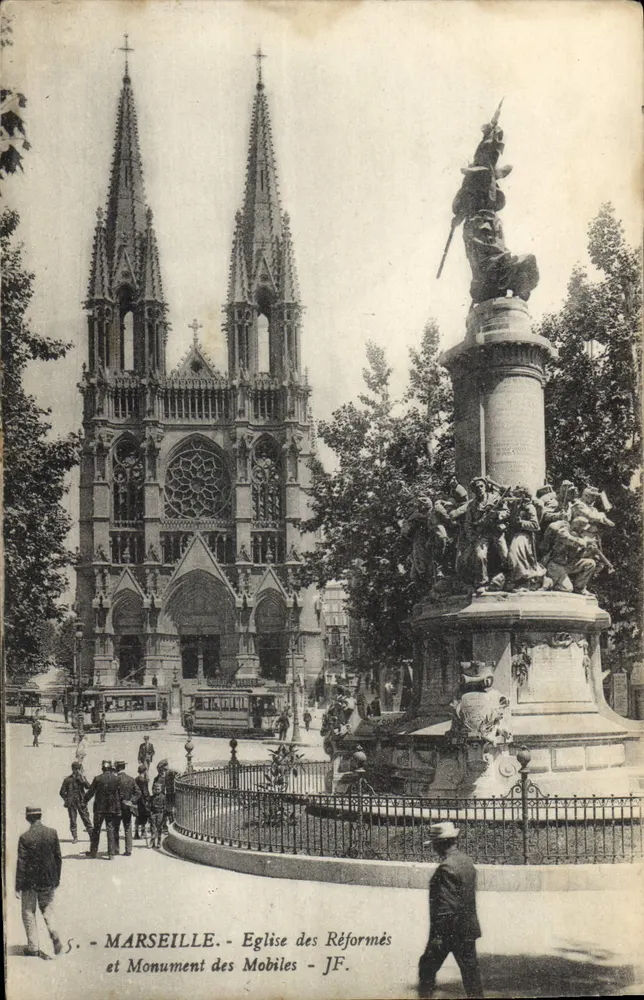 Marseille — Reformierte Kirche und Denkmal der Mobiles — JF - Vorderseite