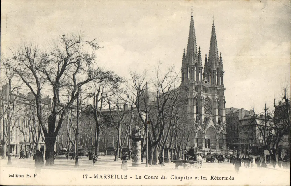 Marseille - Der Cours du Chapitre und die Réformés — Edition B. F. n°17 - Vorderseite