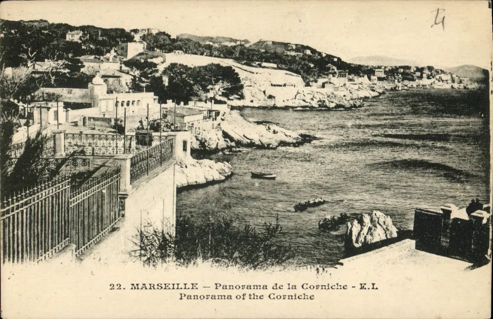 Marselha — Panorama da Corniche — E.L. - Frente