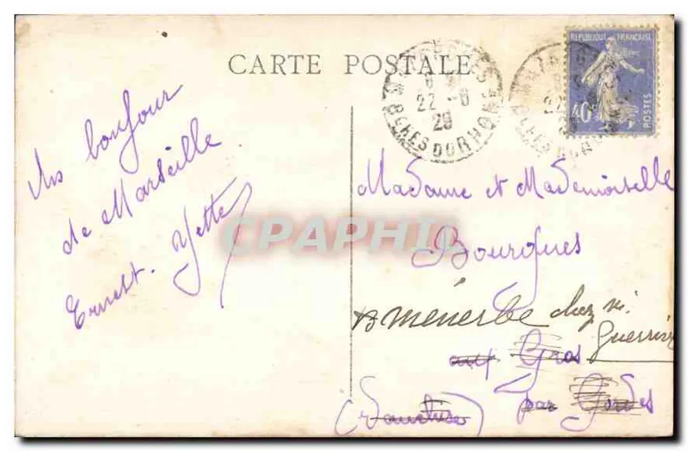 Marselha — A Corniche — Phocca - Verso