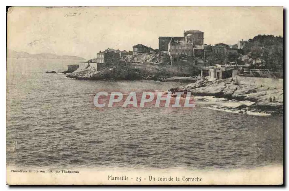Marseille - 25 - Een hoekje van de Corniche — Ph. Lacom, 19, rue Thubanéan - Voorkant