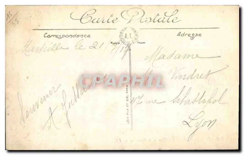 Marseille — Een hoekje van de Corniche — LL. n°167 - Achterkant
