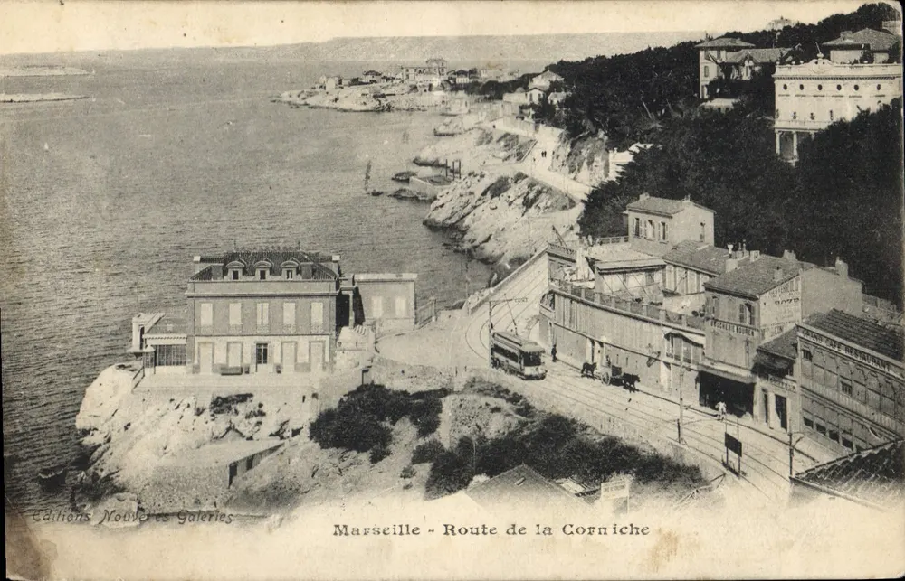 Marseille - Rota da Corniche — Edições Nouvelles Galeries, n° 778 - Frente