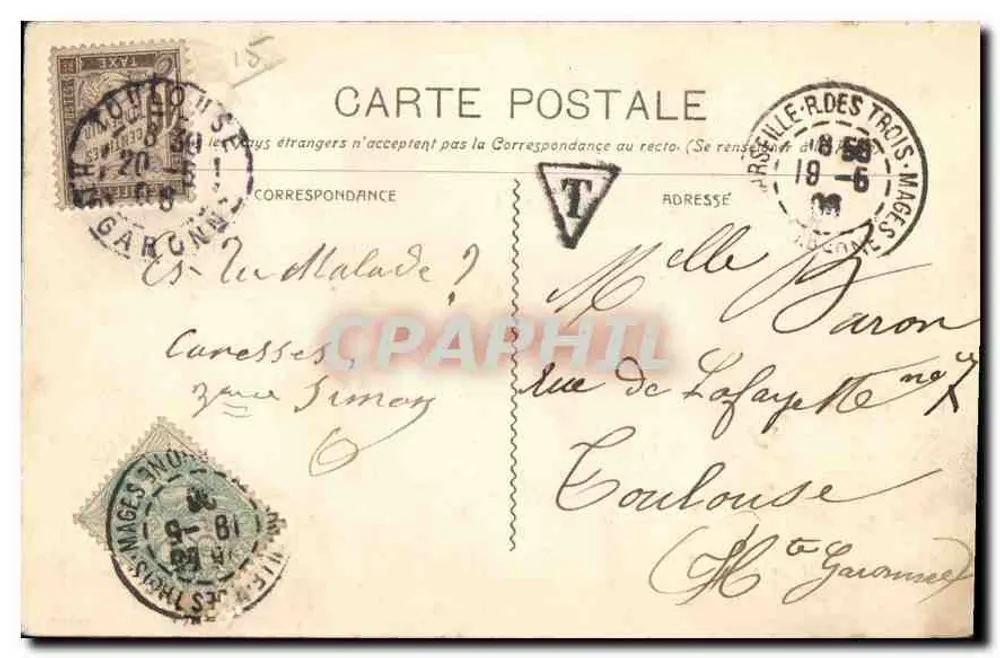 Marseille - Rota da Corniche — Edições Nouvelles Galeries, n° 778 - Verso