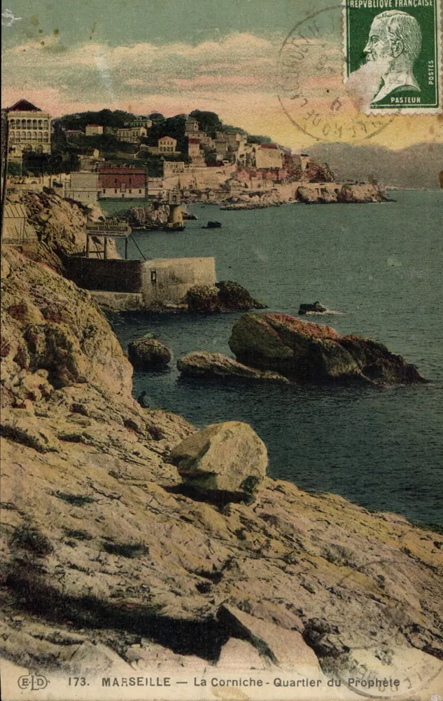 Marseille — A Corniche — Bairro do Profeta — E.D. 173 - Frente