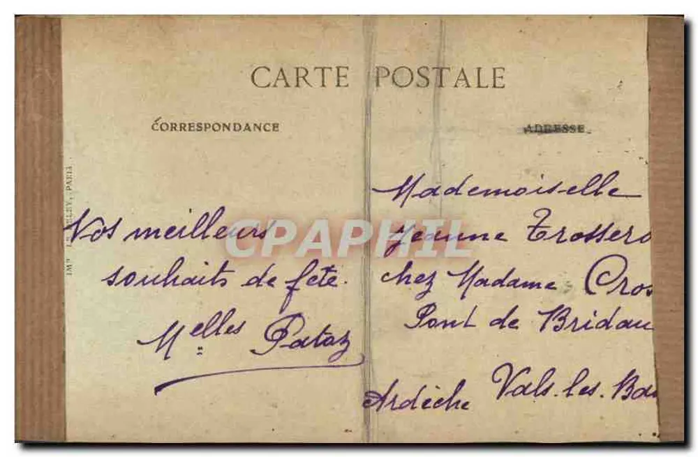 Marseille — A Corniche — Bairro do Profeta — E.D. 173 - Verso
