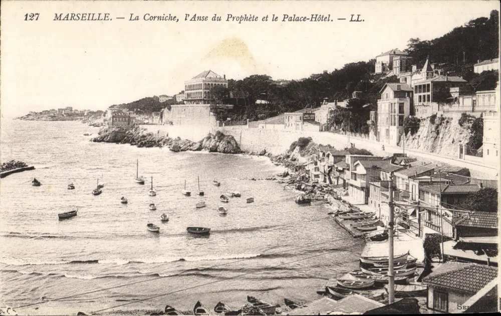 Marseille — Die Corniche, Anse du Prophète und das Palace-Hôtel — LL. - Vorderseite