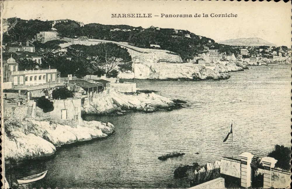 Marseille — Panorama da Corniche — Editor não identificado, número de série não visível - Frente