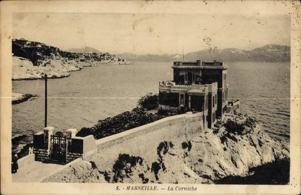 Marseille — A Corniche — Edição La Cigogne, n°5 - Frente