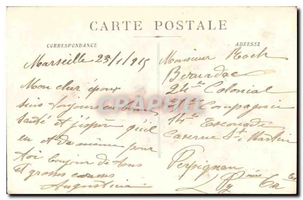 Marseille — Les bords de la Corniche (un jour de mistral) — Édition des Nouvelles Galeries, n° 159 - Verso