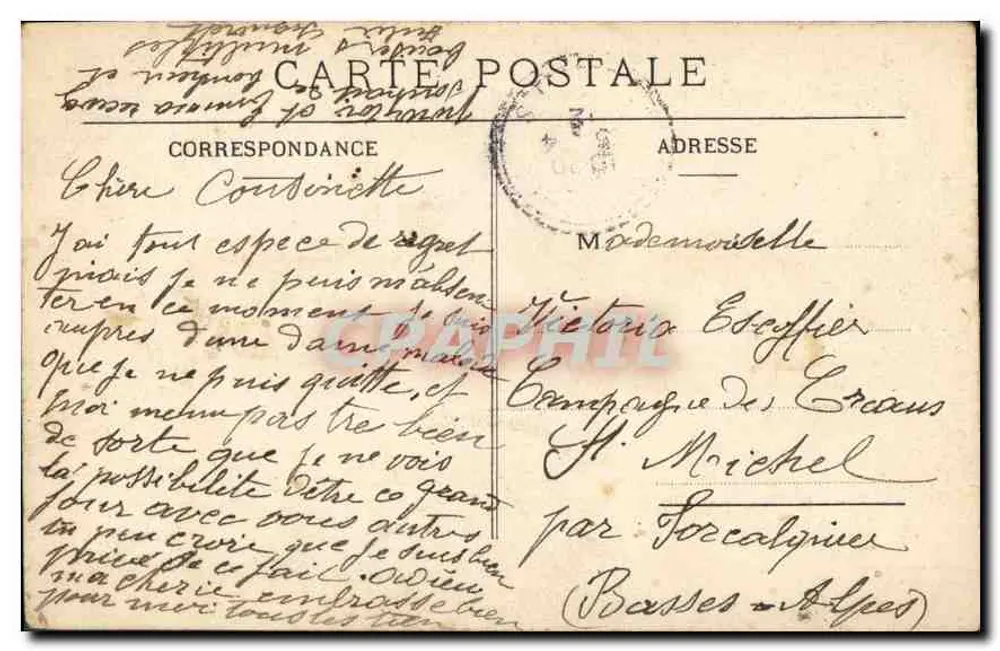 Marselha — Caminho da Corniche — IMP. MOULÉT - Verso