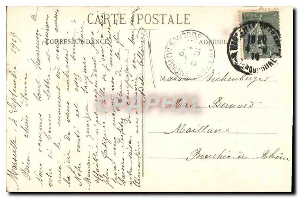 Marseille - Chemin de la Corniche — EL. n° 400 - Rewers