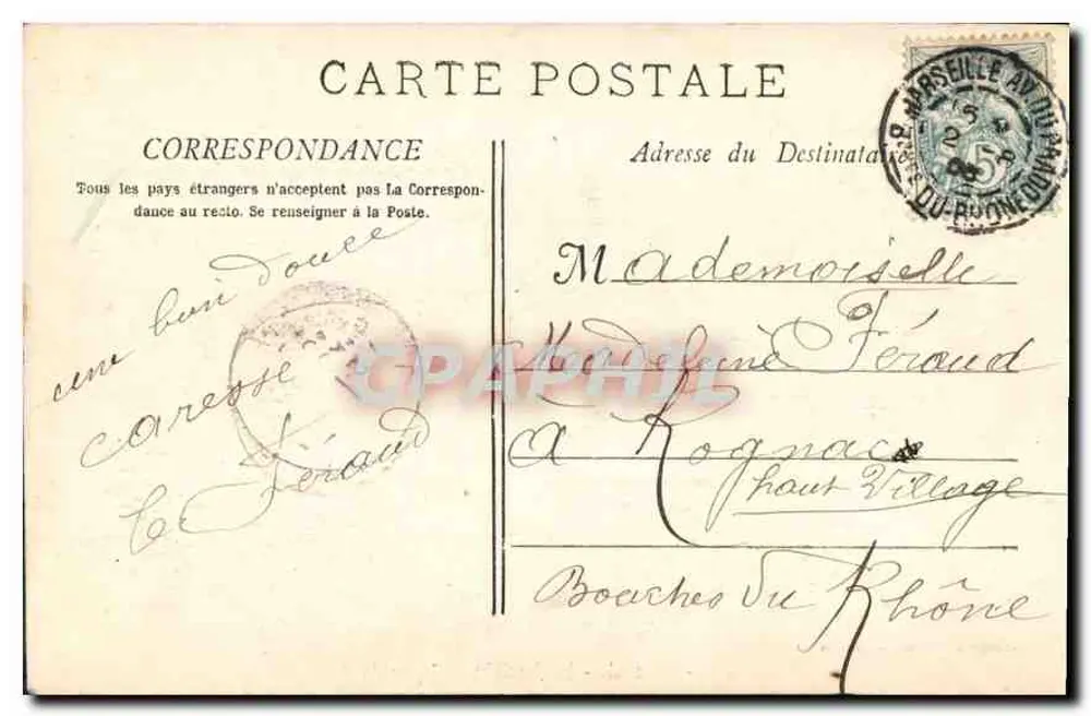 Marseille - A Corniche - A Anse do Profeta — Fototipia E. Lacour, n°38 - Verso