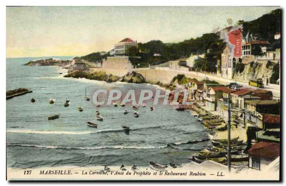 Marseille — La Corniche, die Anse du Prophète und das Restaurant Roubion — LL. Nr. 127 - Vorderseite