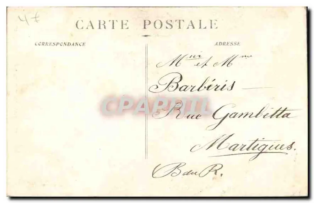 Marseille - Fontaine Cantini (Place Castellane) — Edition der Nouvelles Galeries, Nr. 39 - Rückseite