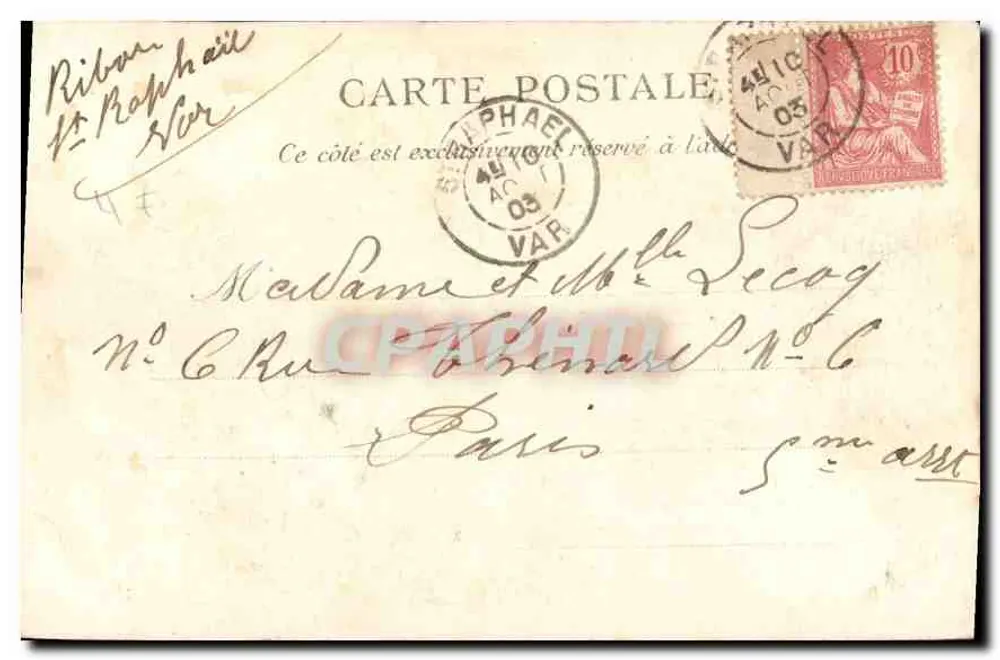 Marselha — Nossa Senhora da Guarda — L.P. 9 - Verso