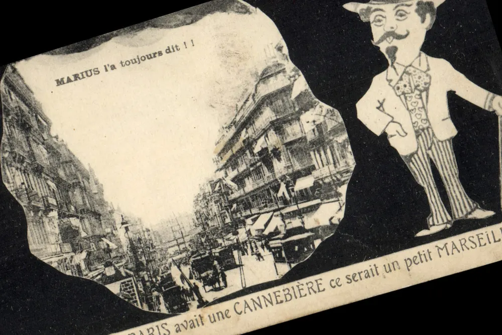 Paris — Cannebière — caricatura de Marius — editor não visível - Frente