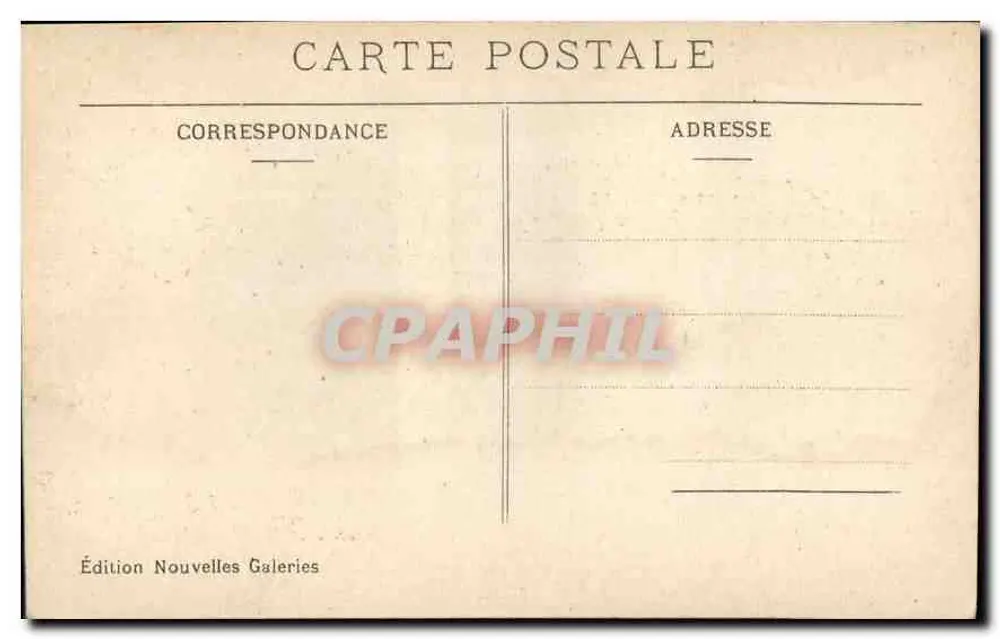 Marseille — Promenade de la Corniche (Anse du Prophète) — Edição Nouvelles Galeries - Verso