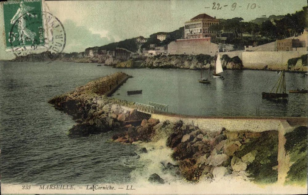 Marseille — A Corniche — LL. — Editora LL. — N° 233 - Frente