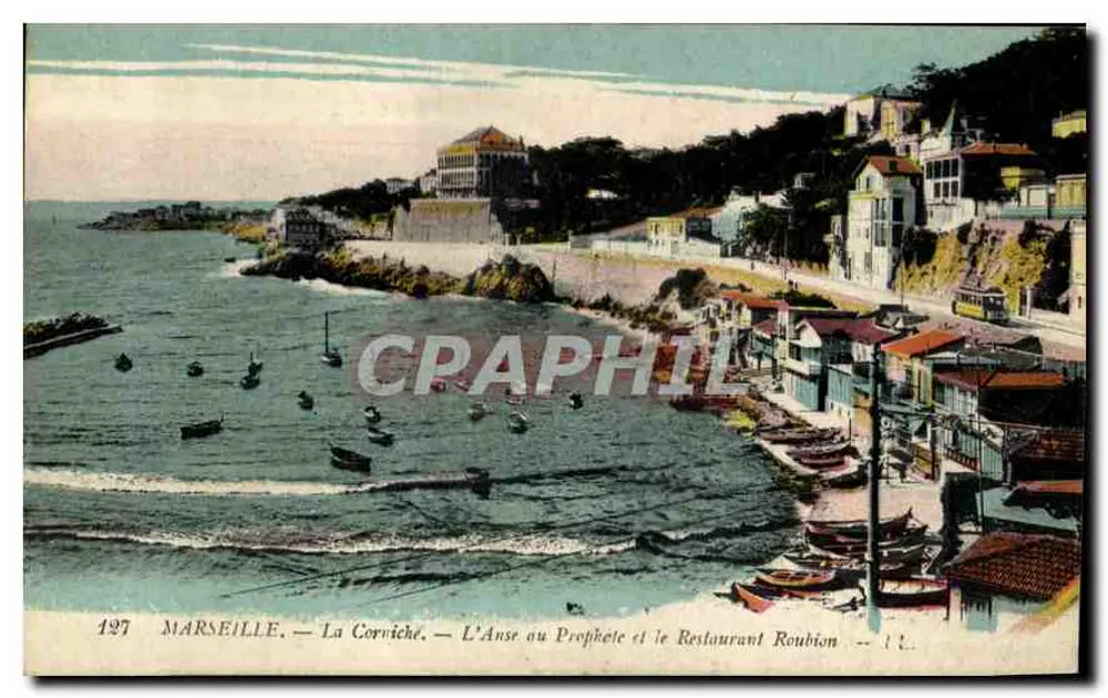 Marseille — La Corniche — L'Anse au Prophète und das Restaurant Roubion — n°127 - Vorderseite