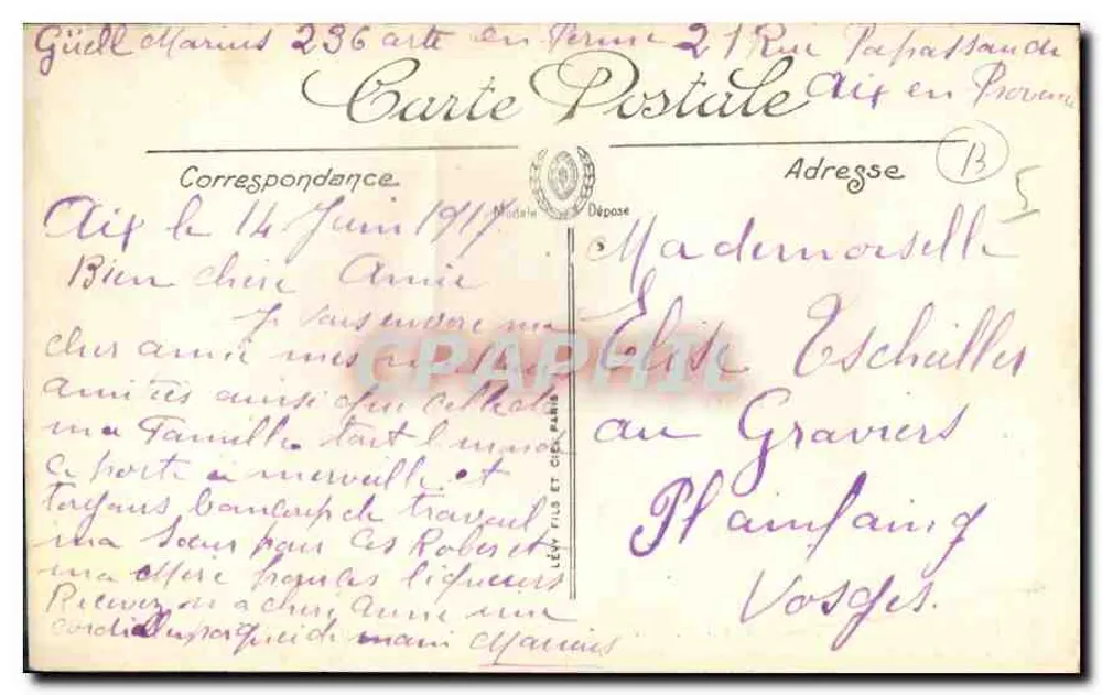 Marseille — La Corniche — L'Anse au Prophète und das Restaurant Roubion — n°127 - Rückseite