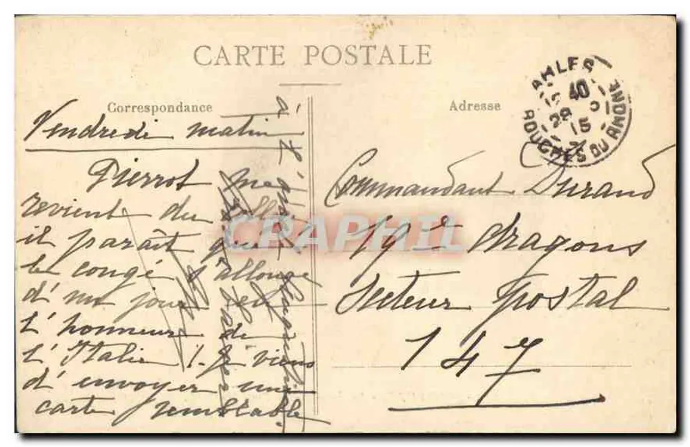 Marselha - A Corniche - O Profeta - E. L. - n°117 - Verso
