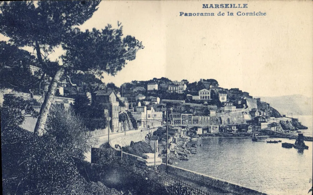 Marseille — Panorama da Corniche — editor não visível - Frente