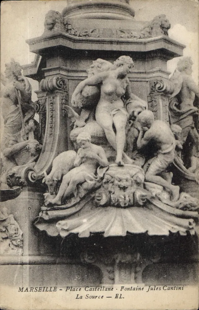 Marseille - Place Castellane - Fontaine Jules Cantini - La Source — EL. - Vorderseite
