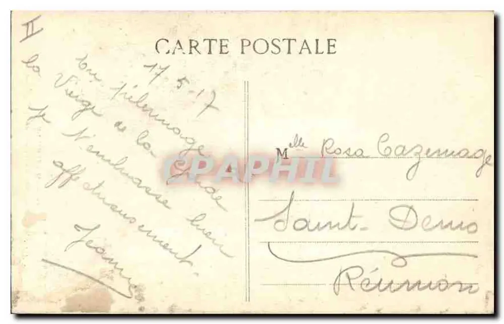 Marseille — Ansicht des Portals der Basilika der Garde — Verlag: Agence des estampes - Rückseite