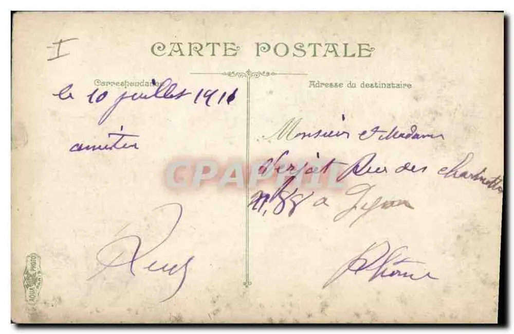 Marselha — Nossa Senhora da Guarda — editor V. Veyrat, n° 41 - Verso
