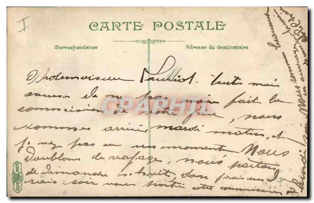 Marseille — A ascensão de Nossa Senhora da Guarda — editor não identificado, n° 2531 - Verso